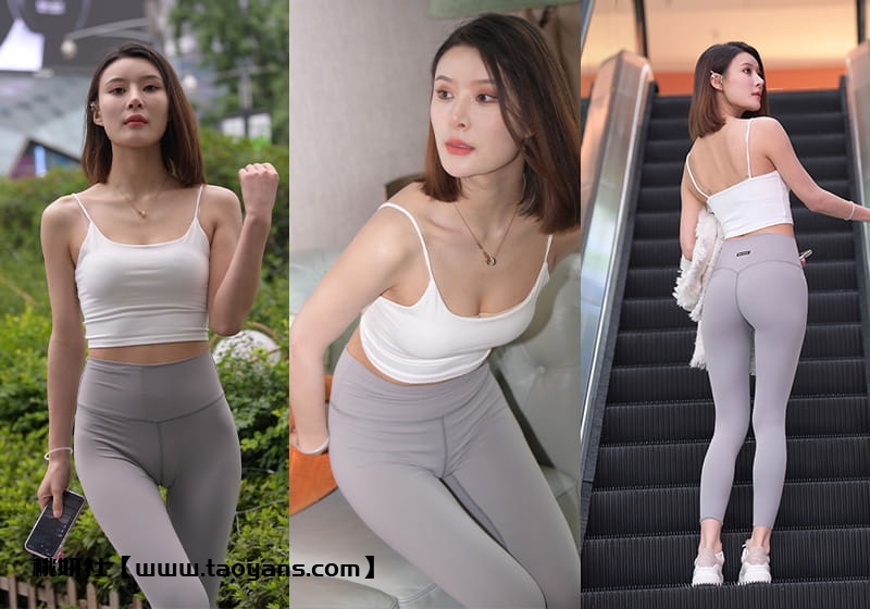 1080、[街拍]M893.灰色瑜伽裤美女[视频图片23.4G]